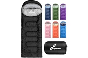Sportneer Sleeping Bag, 3-4 Seasons Sleeping Bags for Adults Kids Warm Cold Weather Waterproof Lightweight Portable Sleeping 