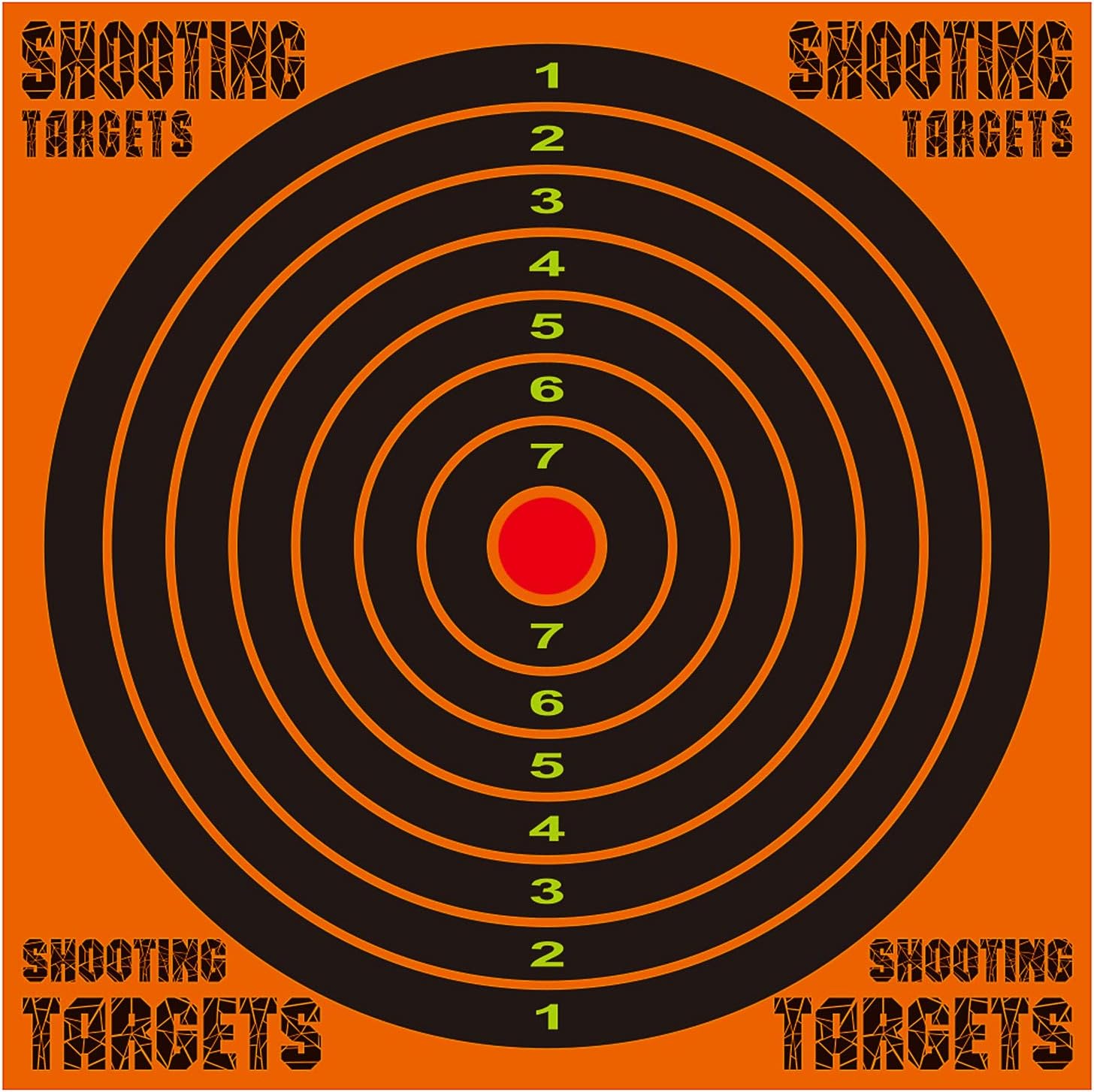 8 Inch Shooting Targets, 10 Pack/25 Pack/50 Pack Paper Targets for Shooting Range, Shots Burst Bright Fluorescent Orange Upon Impact, Reactive Splatter Targets for BB Gun, Rifle, Airsoft, Pistol : Sports & Outdoors