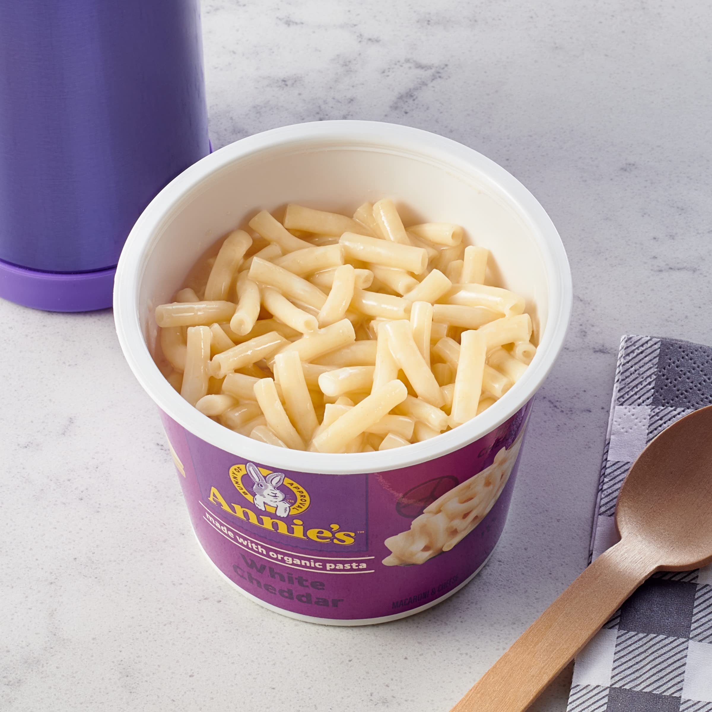 Annie's White Cheddar Macaroni & Cheese, Microwavable Cup, 2.01 oz