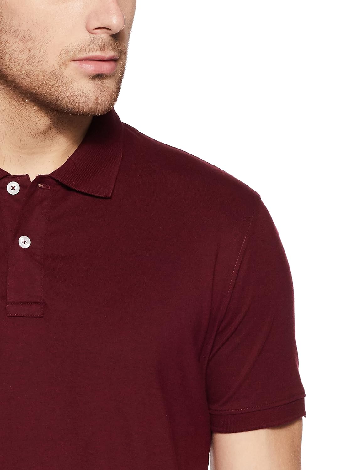 get in men's solid regular fit polo