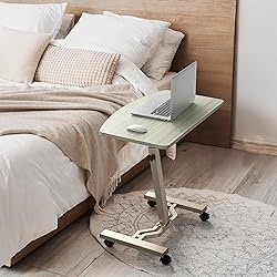 SHW Mobile Height Adjustable Laptop Rolling Cart