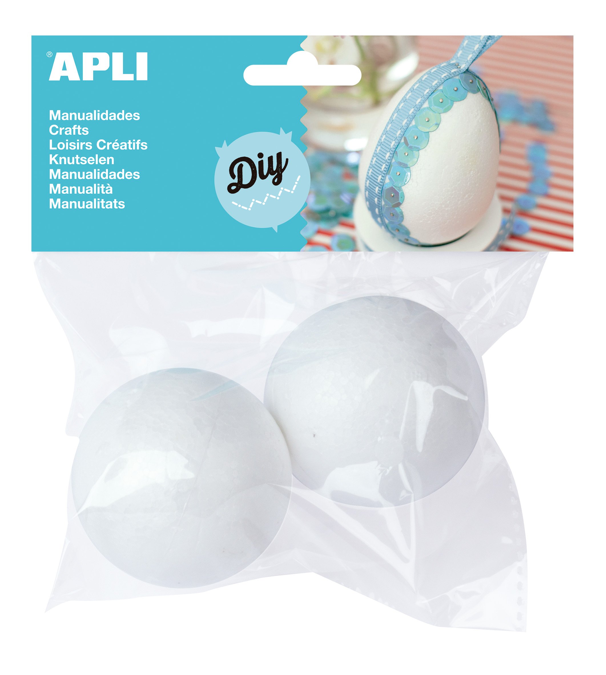 Desconocido APLI Kids 13476 - Bag Balls Porexpan 70 mm, 2 pcs