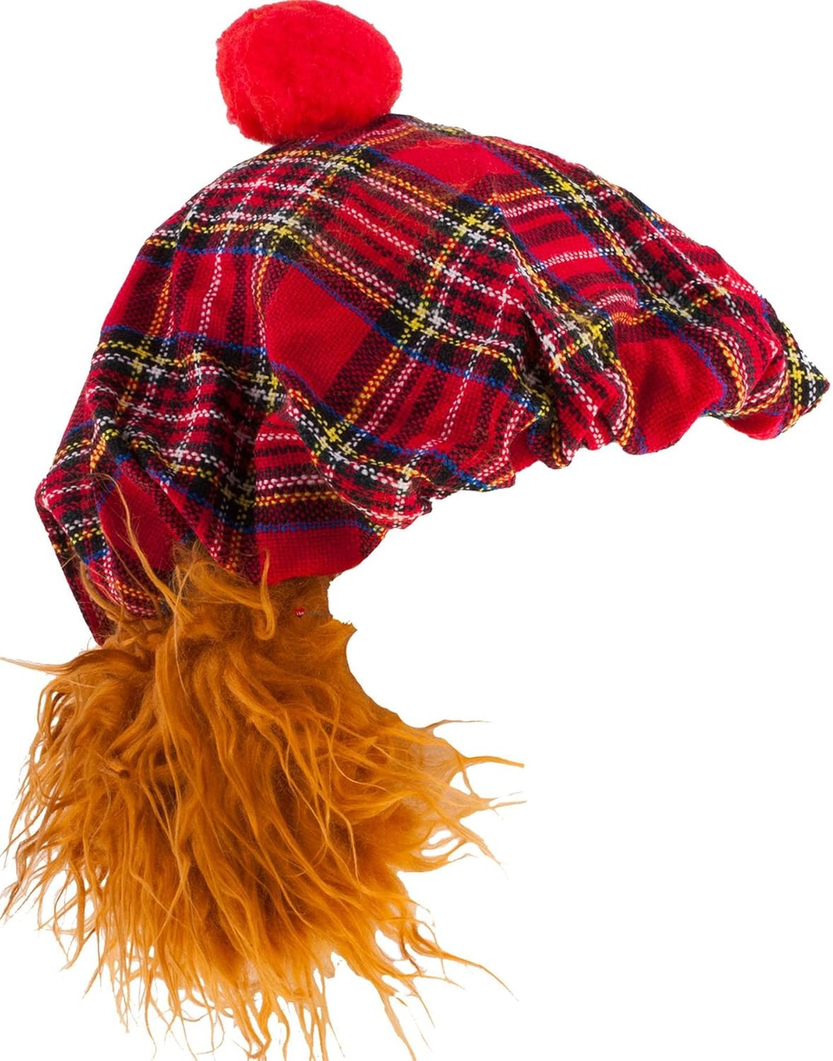 red tartan hat