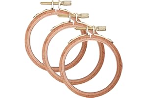 Caydo 3 Pieces 3 Inch Embroidery Hoops, Beech Wood Small Embroidery Hoop Round Cross Stitch Hoop Rings for Embroidery, Sewing and Christmas Ornaments