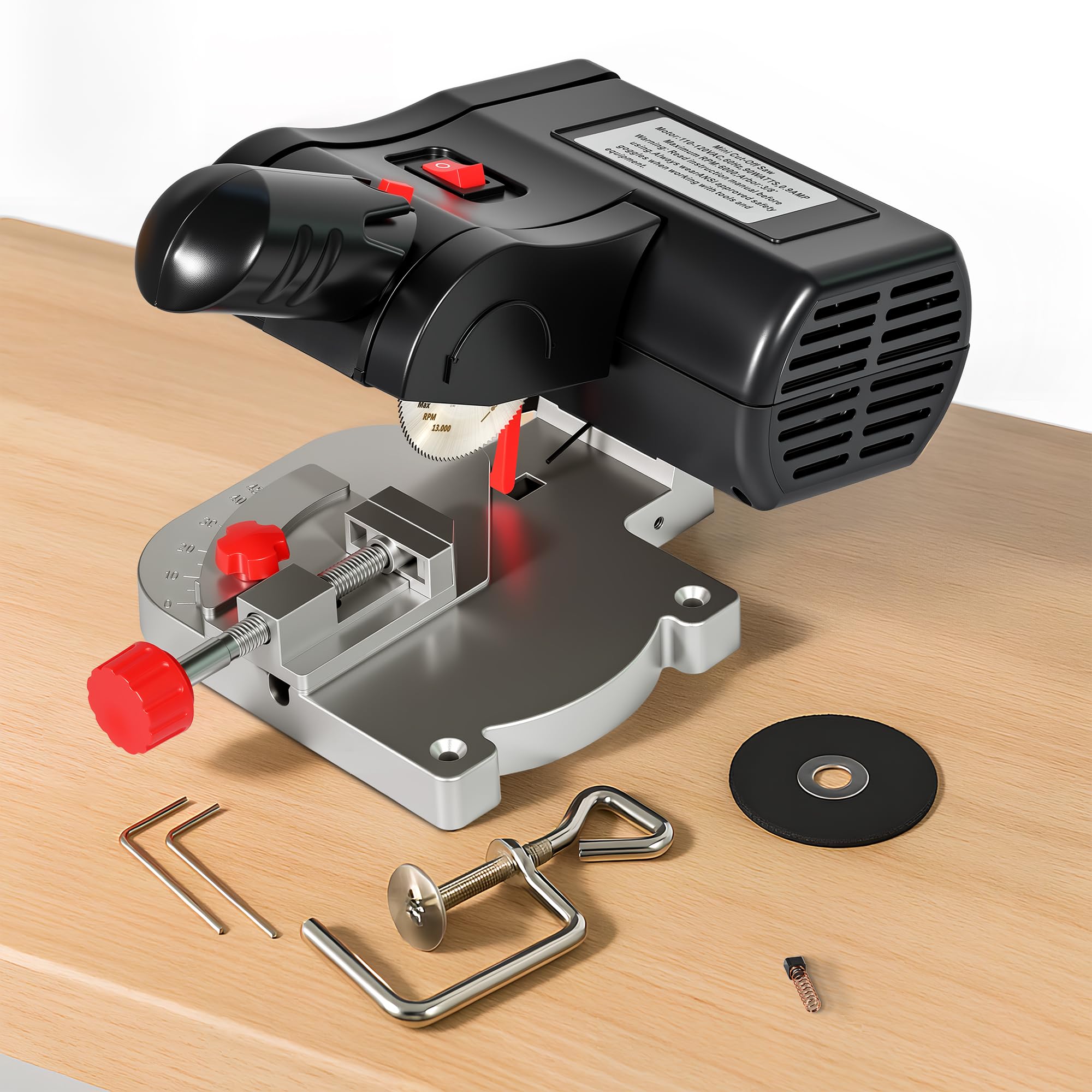 Photo 1 of **PARTS ONLY**Mini Miter Saw Electric Power Table Saw Benchtop Cut-Off Chop Saw, DIY Cutting Tools for Crafts Miniatures Metal Wood Cutter, Cuts 1/2"Max Tall Max 45 Degree