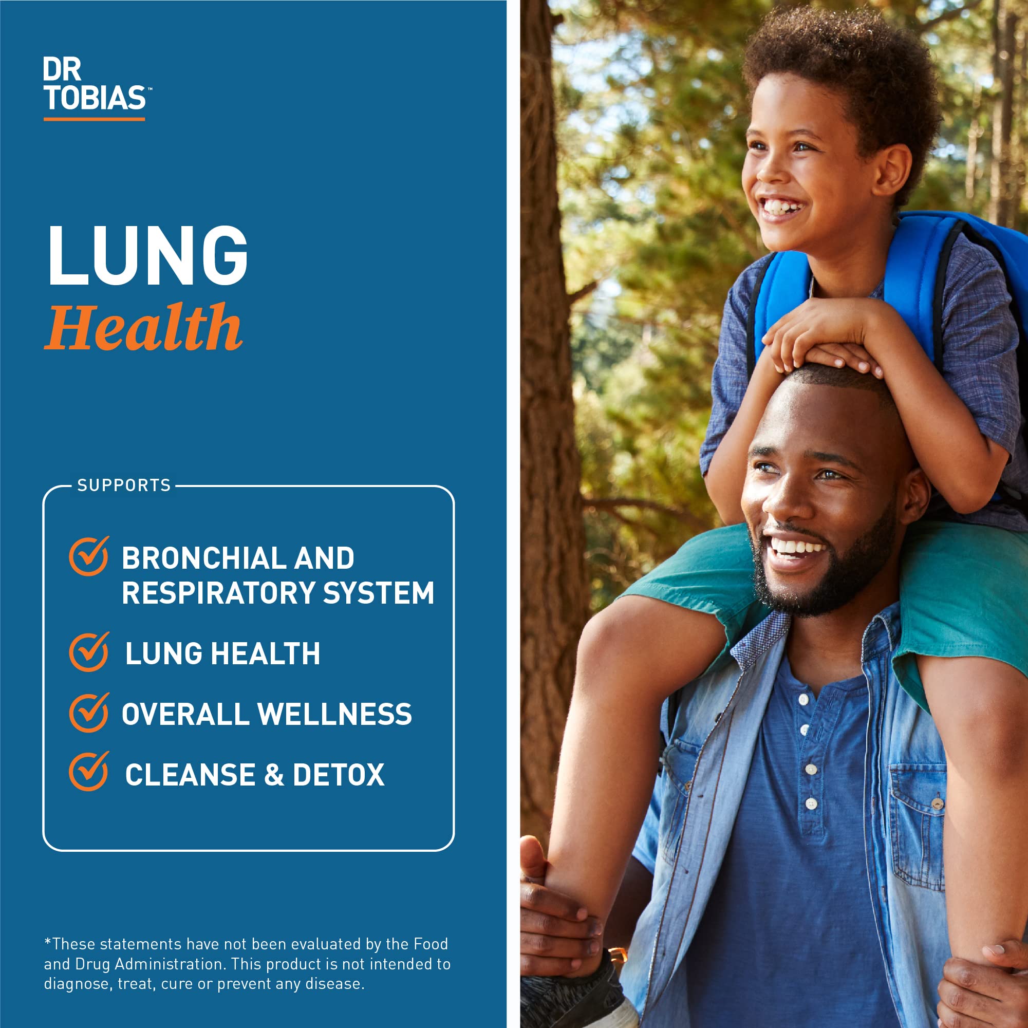 Dr. Tobias Lung Health Supplement with Vitamin C, Butterbur, Quercetin & Bromelain, Advanced Lung Cleanse Detox Formula for Bronchial & Respiratory System, Non-GMO, 60 Capsules, 60 Servings