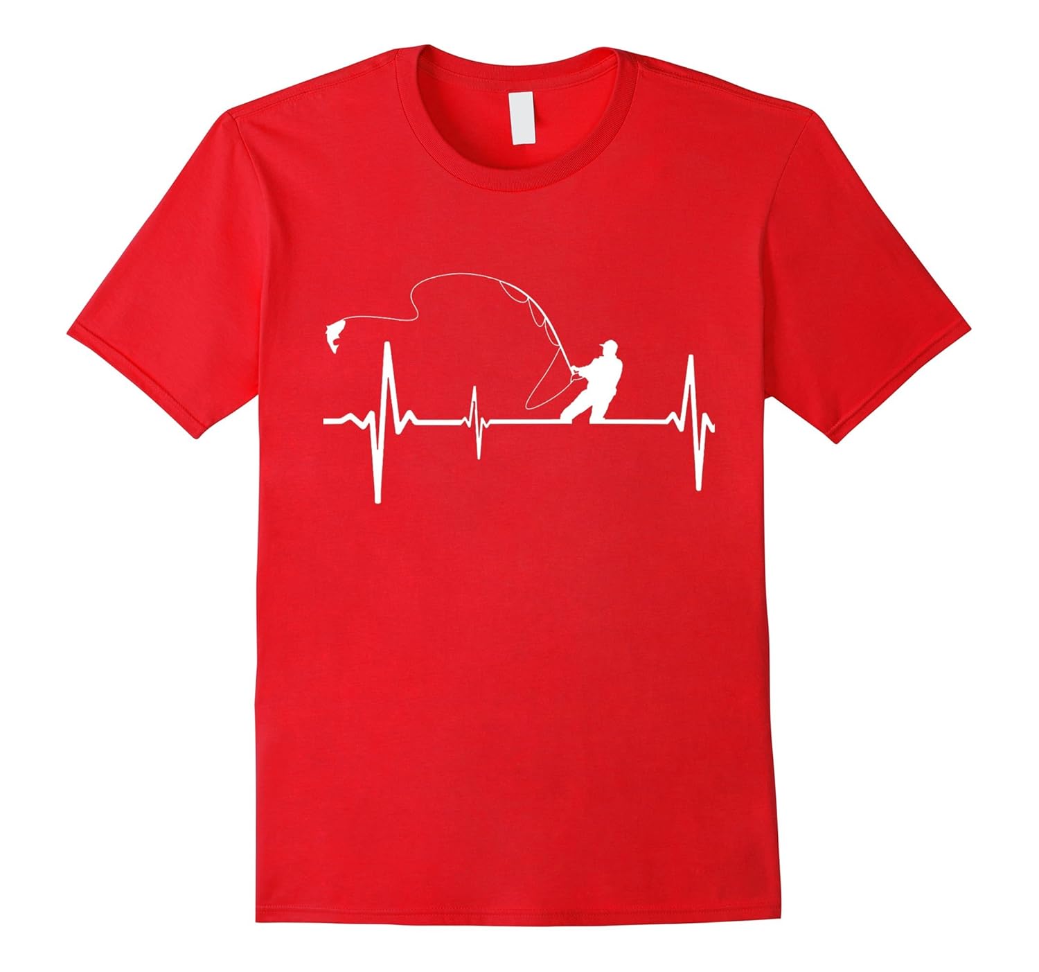 Fishing Heartbeat T-Shirt Perfect Gift Shirt For Fisherman-Rose