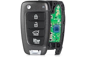 Yewong OEM Board Remote Flip Key Fob Replacement Fits for Hyundai Santa Fe 2019 2020 2021 FCC: TQ8-RKE-4F39 P/N: 95430-S2000 433MHz 4 Buttons