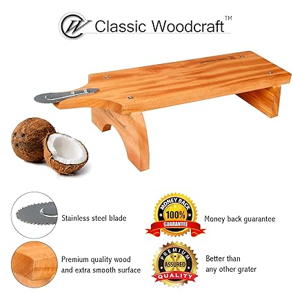 Buy Classic Woodcraft Wooden Coconut Scraper Large Online At Low