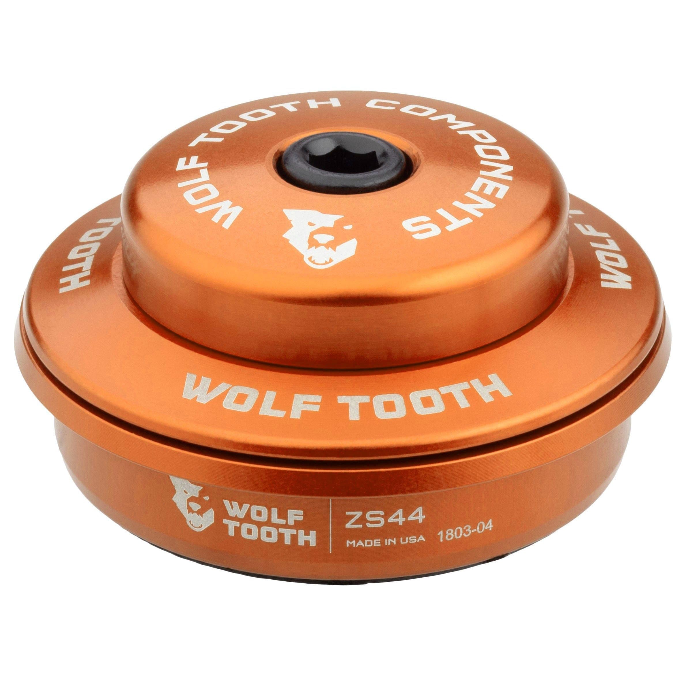 Wolf Tooth Performance ZS44/28.6 Upper Headset 6mm Stack Orange | Lightweight Aluminium Headset Stainless Steel Bearings Wide Colour Range