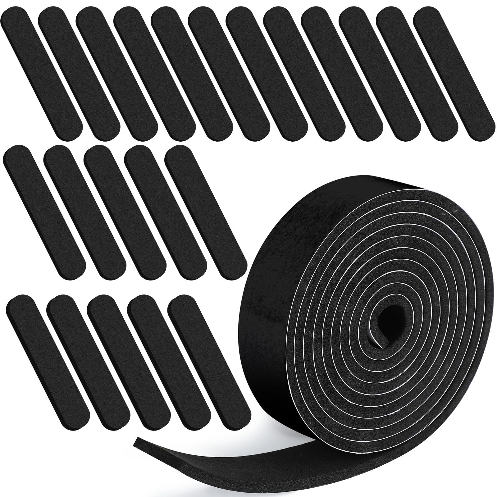 Photo 1 of Outus 23 Pieces Hat Size Tape Reducer Hat Sizer Insert Foam Reducing Tape Roll self Adhesive (Black)