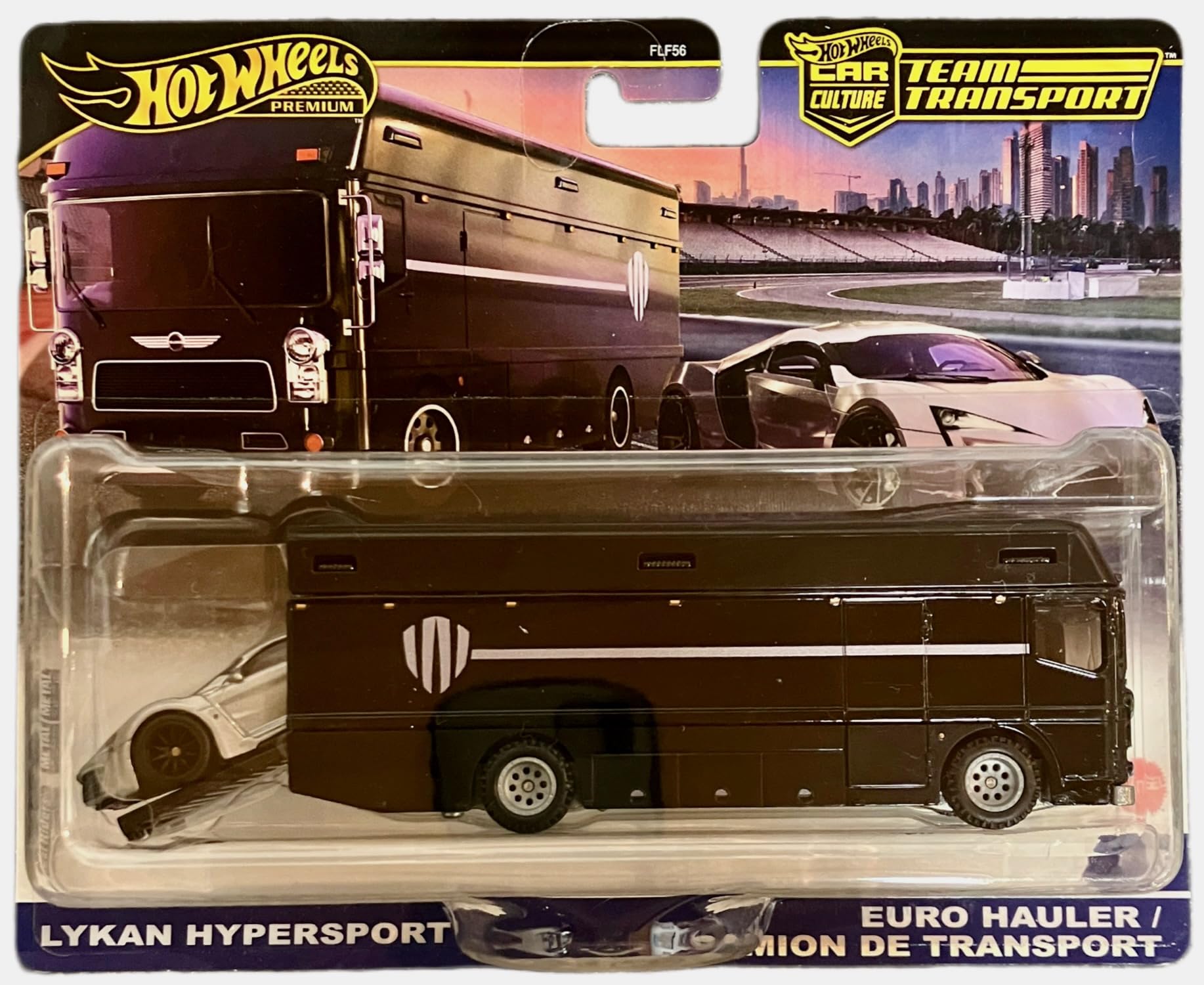 Hot Wheels Premium - Lykan Hypersport & Euro Hauler - Car Culture - JBM39 - FLF56 - Team Transport #85 - Black - Official Licensed Model - Mattel 2025-1:64 - Fleet Street