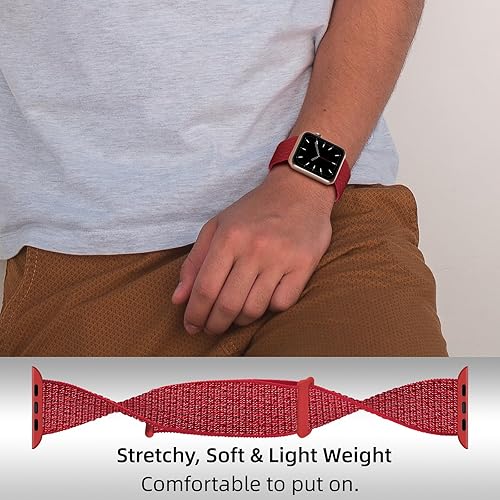 OXWALLEN Sport Loop Nylon Band Compatible with Apple Watch Series