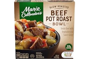 Marie Callender's Slow Roasted Beef Pot Roast Bowl, Convenient Microwave Meal With Beef Pot Roast in Savory Gravy, Frozen Meal, 11 OZ Bowl