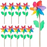 Mr. Pen Rainbow Flower Pinwheels - 10 Pack, Wind