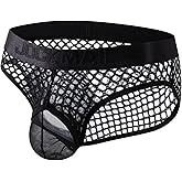 JOCKMAIL Men's Sexy Underwear Briefs Mesh Breathable Comfortable Low Rise Underwear for Men