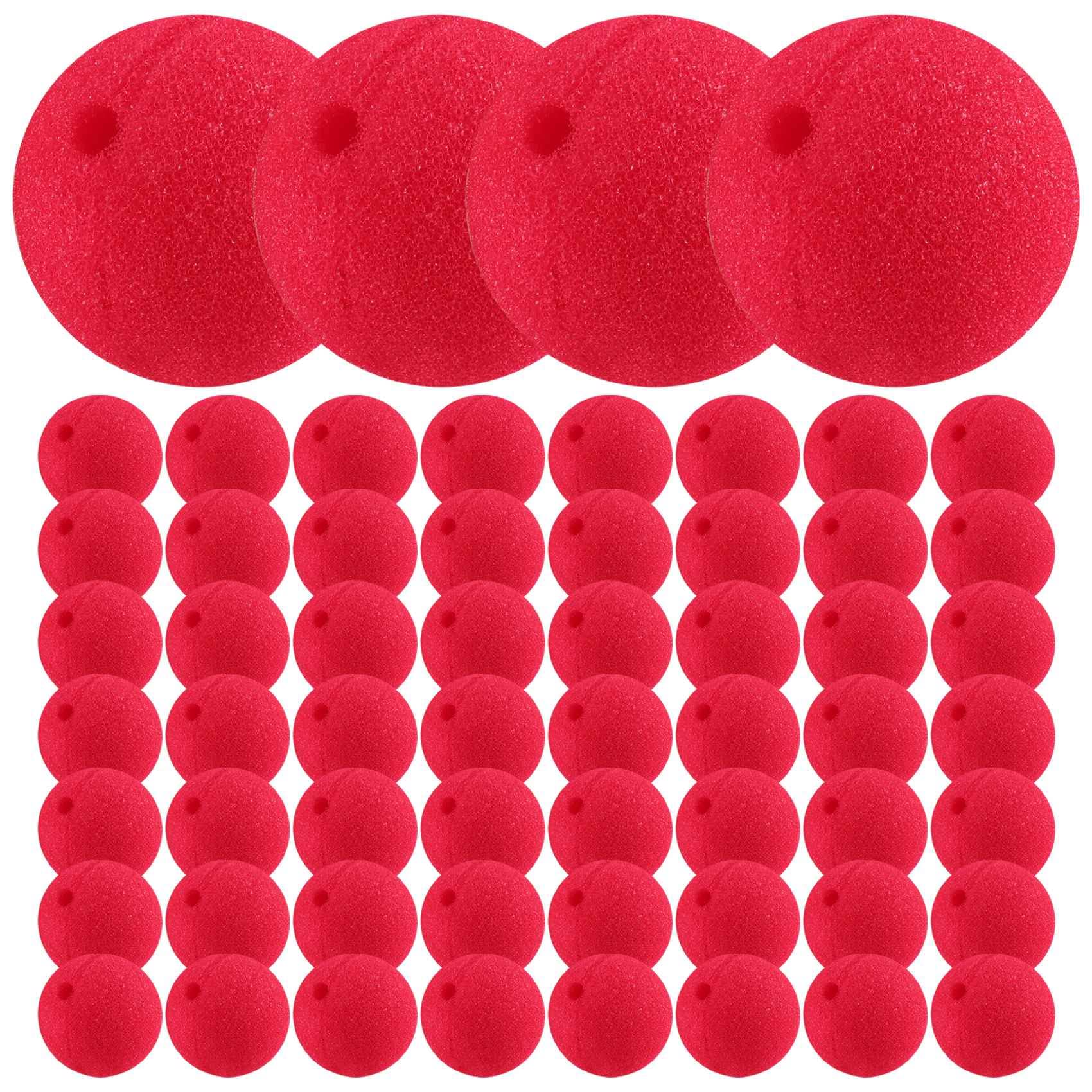 Anlayliay 60 Pieces Red Clown Noses Cosplay Noses Foam Noses for Halloween Christmas Carnival Costume Dress Up