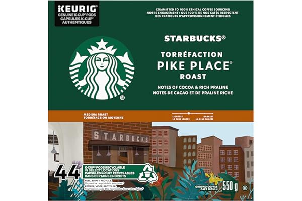 STARBUCKS Pike Place Medium Roast Keurig K-Cup Coffee Pods Pike Place K-Cup Carton, 550 g