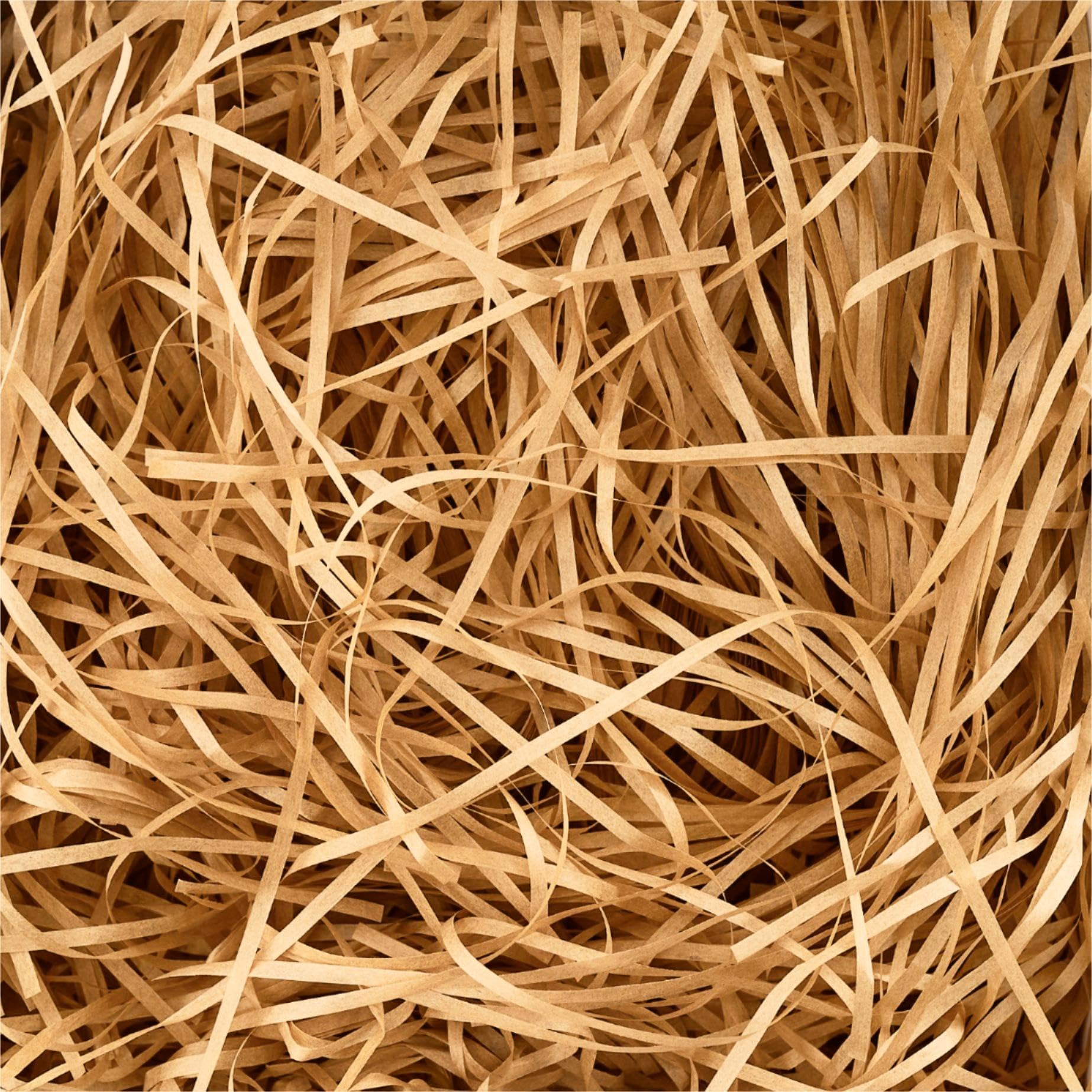 500g Brown Shredded Tissue Paper for Gift Boxes, Dust-free Brown Shredded Paper for Hampers, Soft to the Touch, Ideal Hamper Filling & Gift Packaging Filler