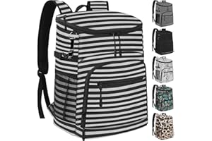 CAPOLO Cooler Backpack Insulated Leakproof Waterproof Backpack Cooler Bag 30 Cans, Large Capacity Lightweight Travel Camping Beach Backpack Cooler Ice Chest for Men and Women