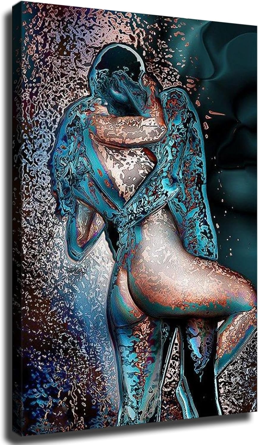 Paintings - Sex Erotic Mature Nude Women Sensual Modern Art Oil Painting Original Erotic Art Sex Wall Art Bedroom Decor Sex Art Gift for Her Female Nude (24×36inch-No Framed)