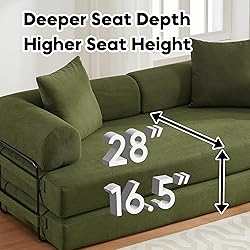 ZEIINPA Convertible Sleeper Sofa Bed with