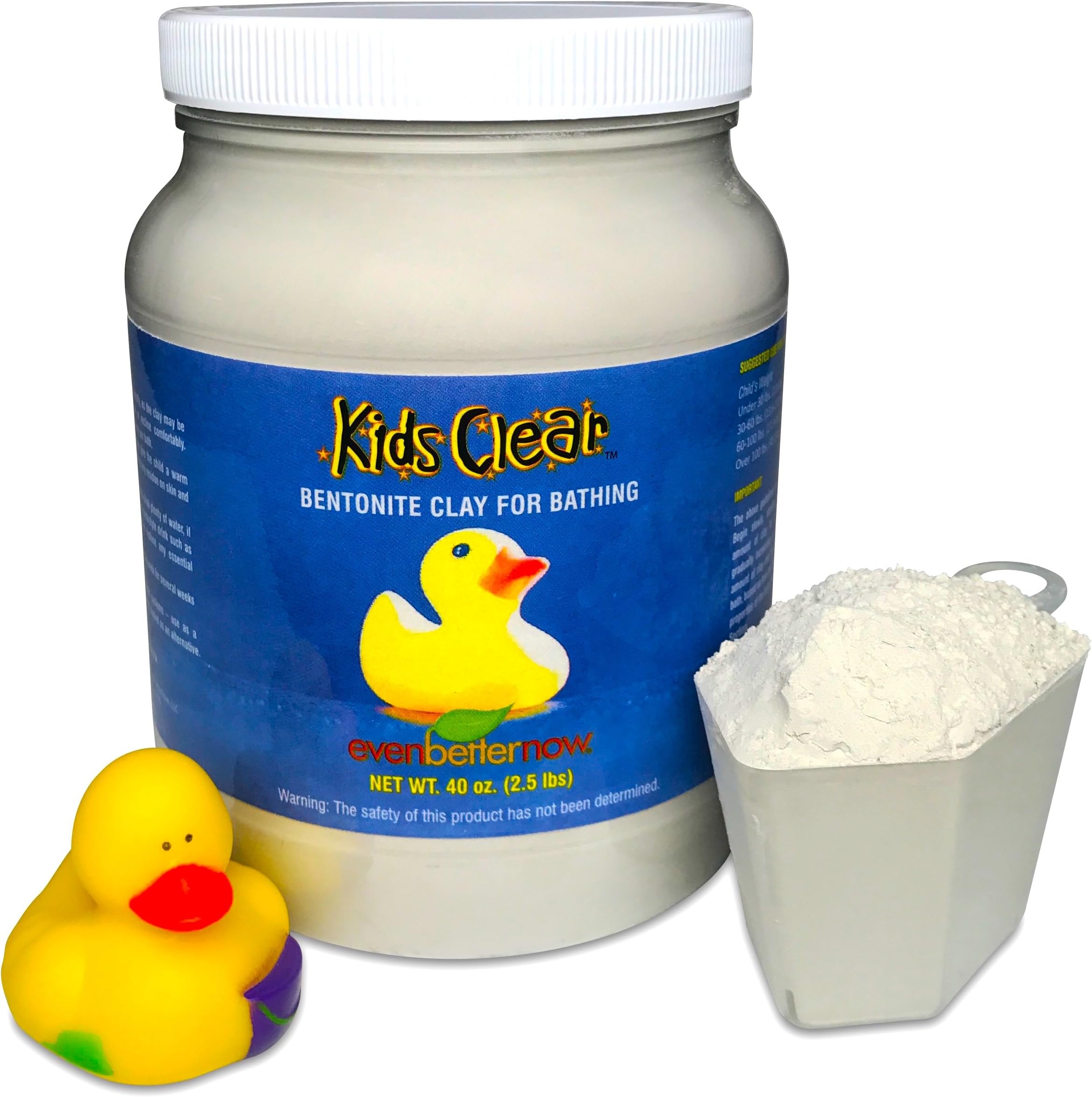 Kids Clear Cleansing Clay Baths, 2.5 lbs, 100% Pure Sodium Bentonite - Removes Toxins, Impurities and Contaminants by Evenbetternow LLC