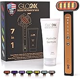 GLO24K 7 Color LED Super Wand Plus Hydra Gel for Radiant, Glowing Skin on The Face, Neck, and Around The Eyes