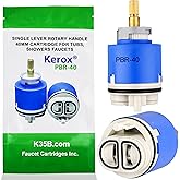 Kerox PBR 40 Faucet Cartridge, Replacement Cartridge Compatible with La Torre, Cascade & Nobili, Single Lever Shower Tub Repa