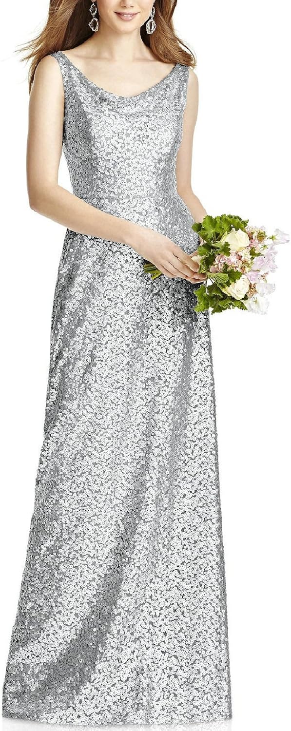 grey sequin bridesmaid dress