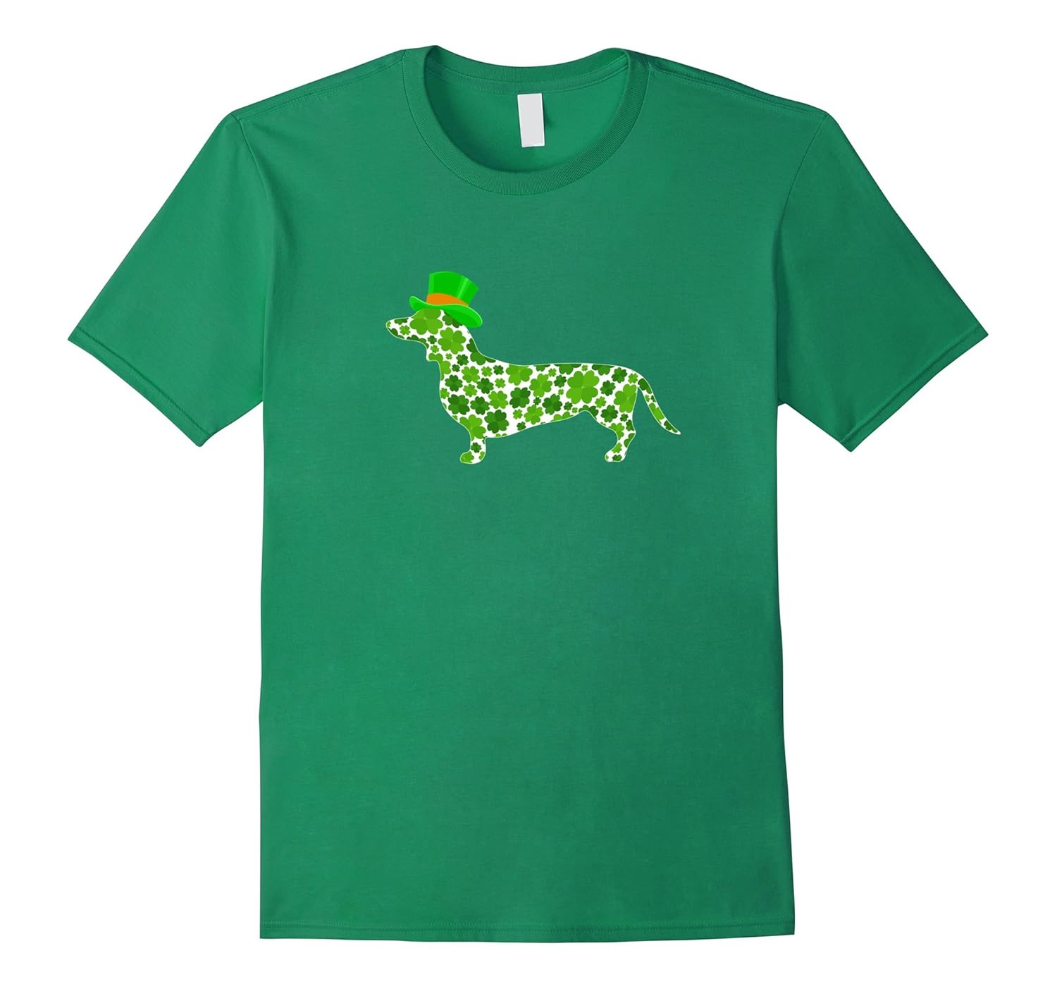 St. Patricks Day Dog Dachshund Irish Pub T-Shirt Clover-ANZ