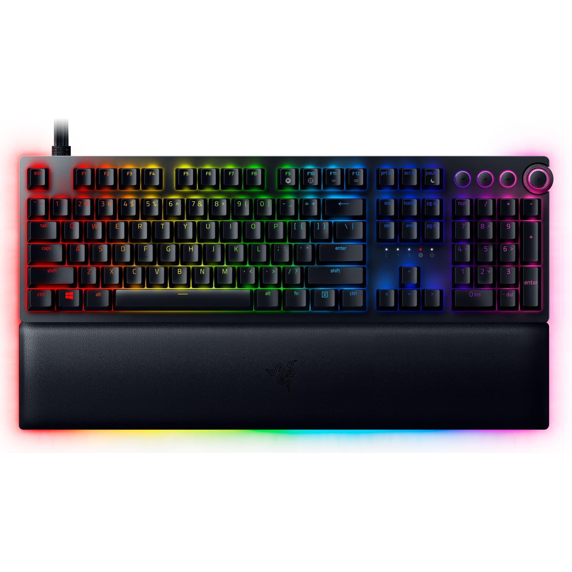Razer Huntsman V2 (Analog Switch) - Optical Gaming Keyboard with Near-Zero Input Latency (Analog Optical-Mechanical Switches, Doubleshot PBT Keycaps, Detachable USB-C Cable) UK Layout | Black — image 1