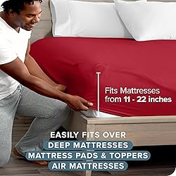 Bare Home Twin XL Fitted Sheet - Extra Deep Pocket