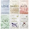 Ana Huang 6 Books Collection Set (Twisted Love, Twisted Games, Twisted Hate, Twisted Lies, King of Pride & King of Wrath)