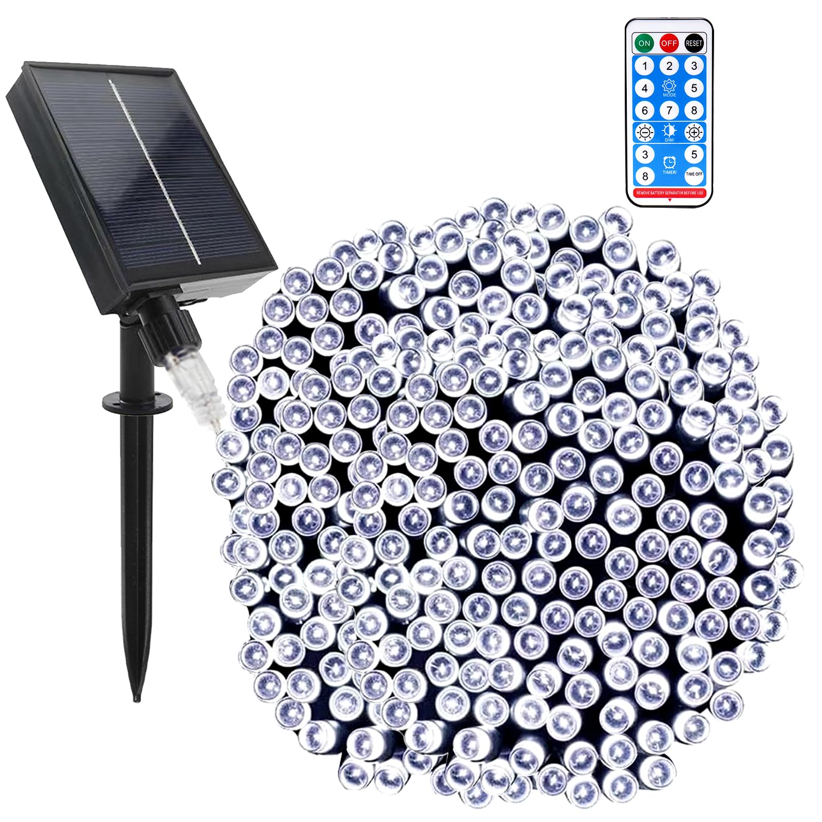 GHONLZIN Solar String Lights, Solar Garden Lights 200 LED 72ft Upgraded Solar Powered Lights with Remote 8 Modes Waterproof Decorative String Lights for Wedding Party Tree Xmas Garden Decoration