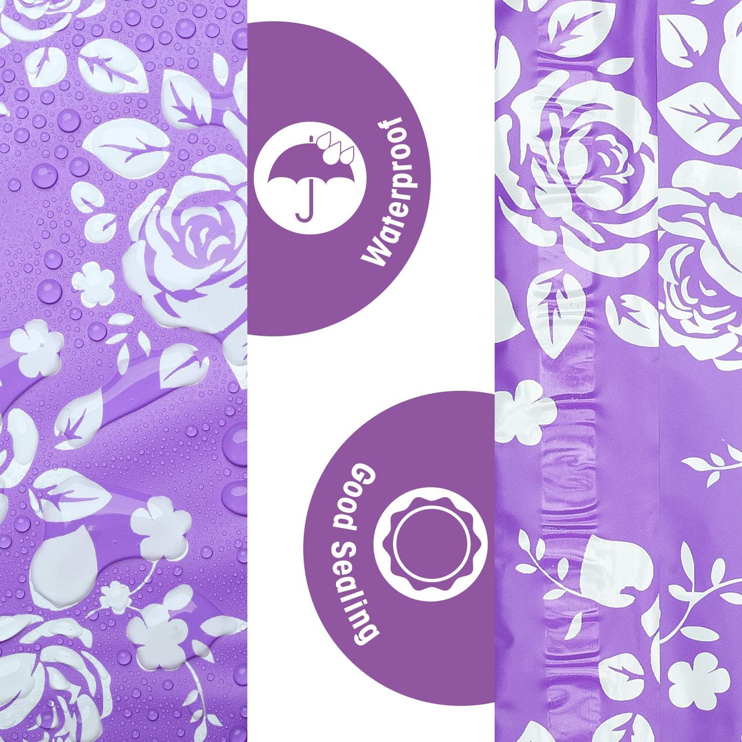 Metronic 10X13 Rose Floral Pattern 100 Pack Poly Mailers Envelope Plastic Custom Mailing & Shipping Bags - Self Seal in Purple : Office Products