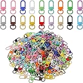 JIEYAO 250 Pcs Colorful Small Metal Lobster Claw Clasps, Heavy Duty Lanyard Swivel Snap Hooks Keychains Clasps Clip for Jewelry Making DIY Crafts Backpack Charms 18 Vibrant Colors