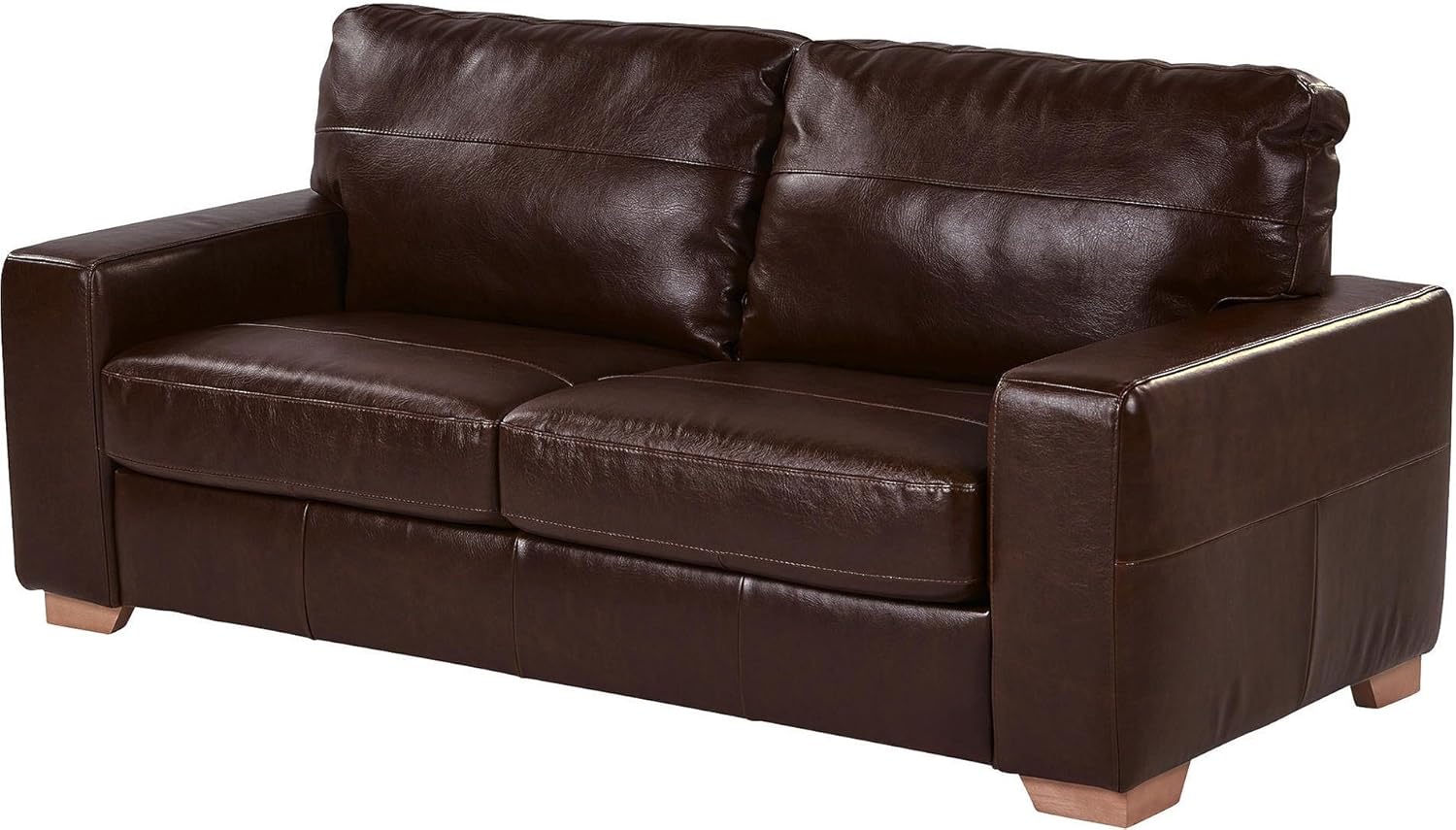 Tesco New Abbott 2 Seater 100 Real Leather Sofa Bed Chocolate
