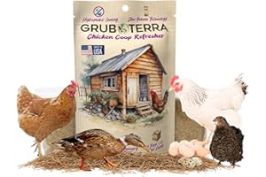 GrubTerra Chicken Coop Refresher Strongest Odor Eliminator for Cages, Pets, Runs, Multi-Purpose Zero Odor Neutralizer, Scent Remover Smell Control Solution for Clean Fresh Chicken Living Environment