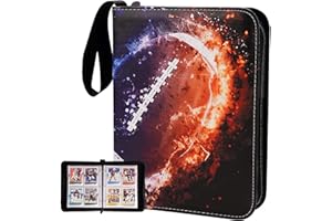 CDROPS Card Binder Compatible with Football Card, Trading Card, for MTG and Other TCG, Fits 400 Cards with 50 Removable Pages, Card Holder Collector for Standard Size Card