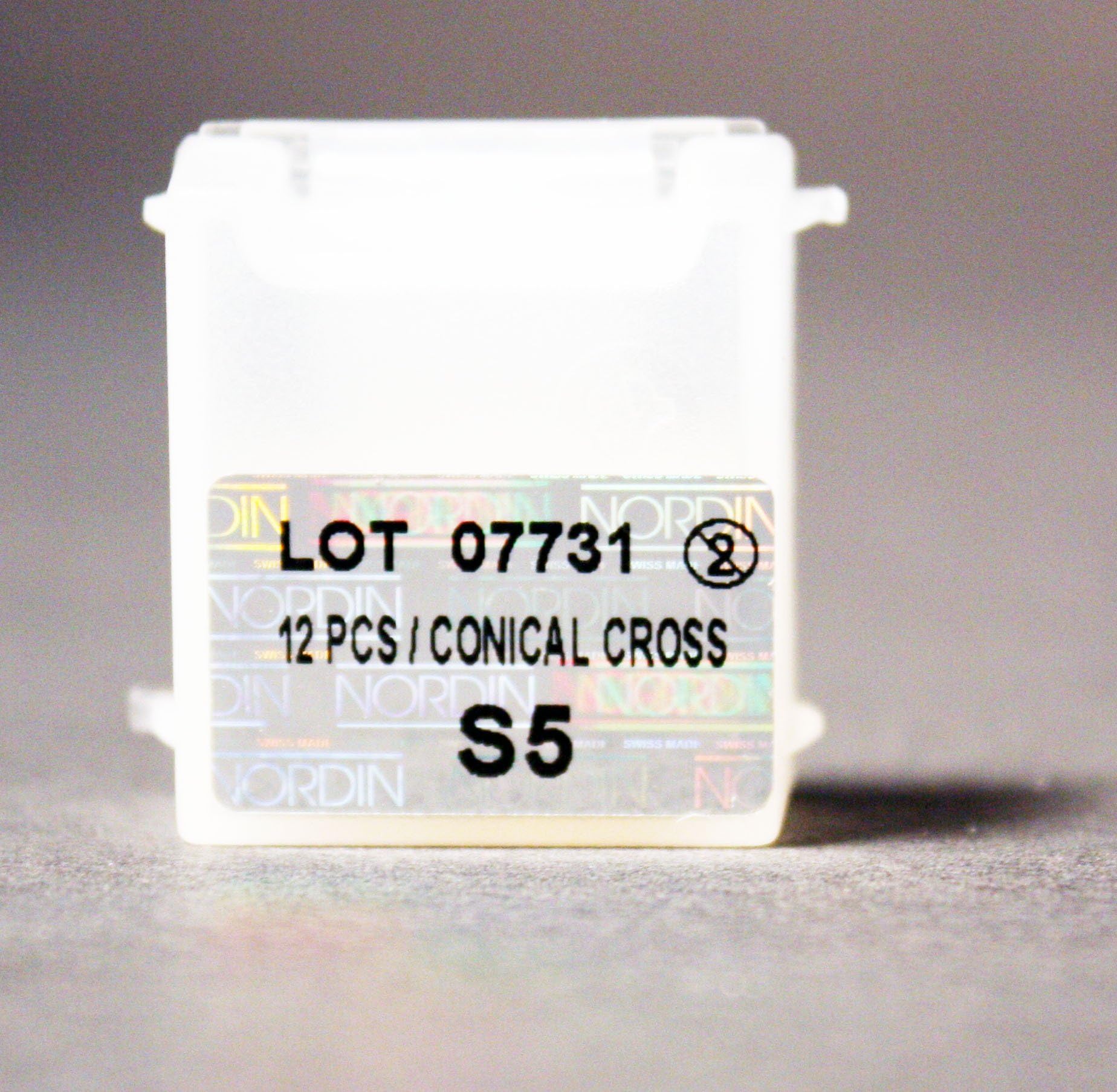 Nordin Dental HN-S5 Swiss Made Gold Plated Conical Cross Head Screw Post S5 12/pk