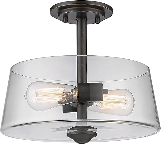 Z Lite 428sf2 Ob 2 Light Semi Flush Mount Olde Bronze Amazon Com