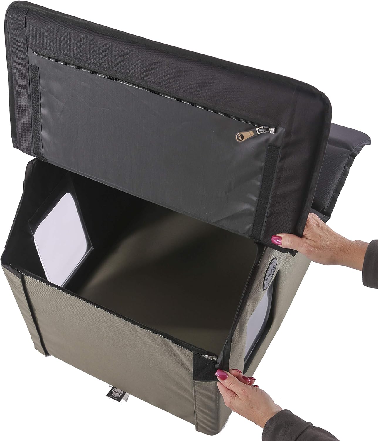 K&H Pet Products Outdoor Kitty House Extra-Wide (unheated) Olive/Black 26.5" x 15.5" x 21.5" : Pet Supplies