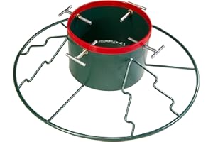 Santa's Last Stand Ish-9HC Christmas Tree Stand, 6' -11', Green/Red