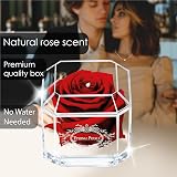 Eternal Petals Real Rose Lasts Years White Gold Solo with Clear Crystal view 3