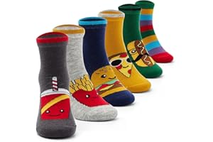 Boys Wool Socks Kids Winter Warm Socks Thermal Crew Socks for Boys 6 Pairs Monsters