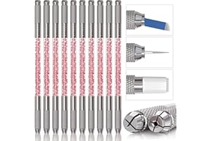 STYLIA Microblading Supplies 10 Piece Double Sided Manual Pen Kit for Permanent Makeup Supplies | Durable Aluminum Pen With Lock-Pin Tech & Ergonomic Grip | Shape Eye Brows