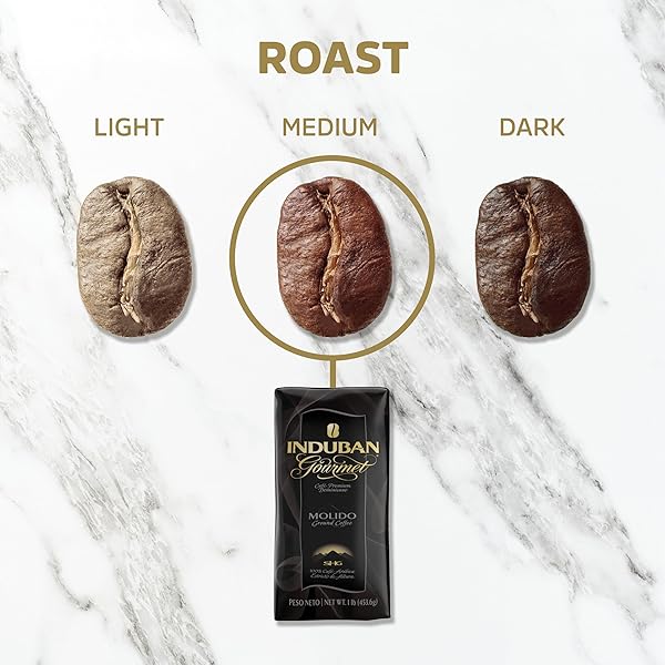 INDUBAN GOURMET, 16 OZ BAG, GROUND COFFEE, MEDIUM ROAST – PREMIUM 100% ARABICA COFFEE FROM THE DOMINICAN REPUBLIC (PACK OF 1)