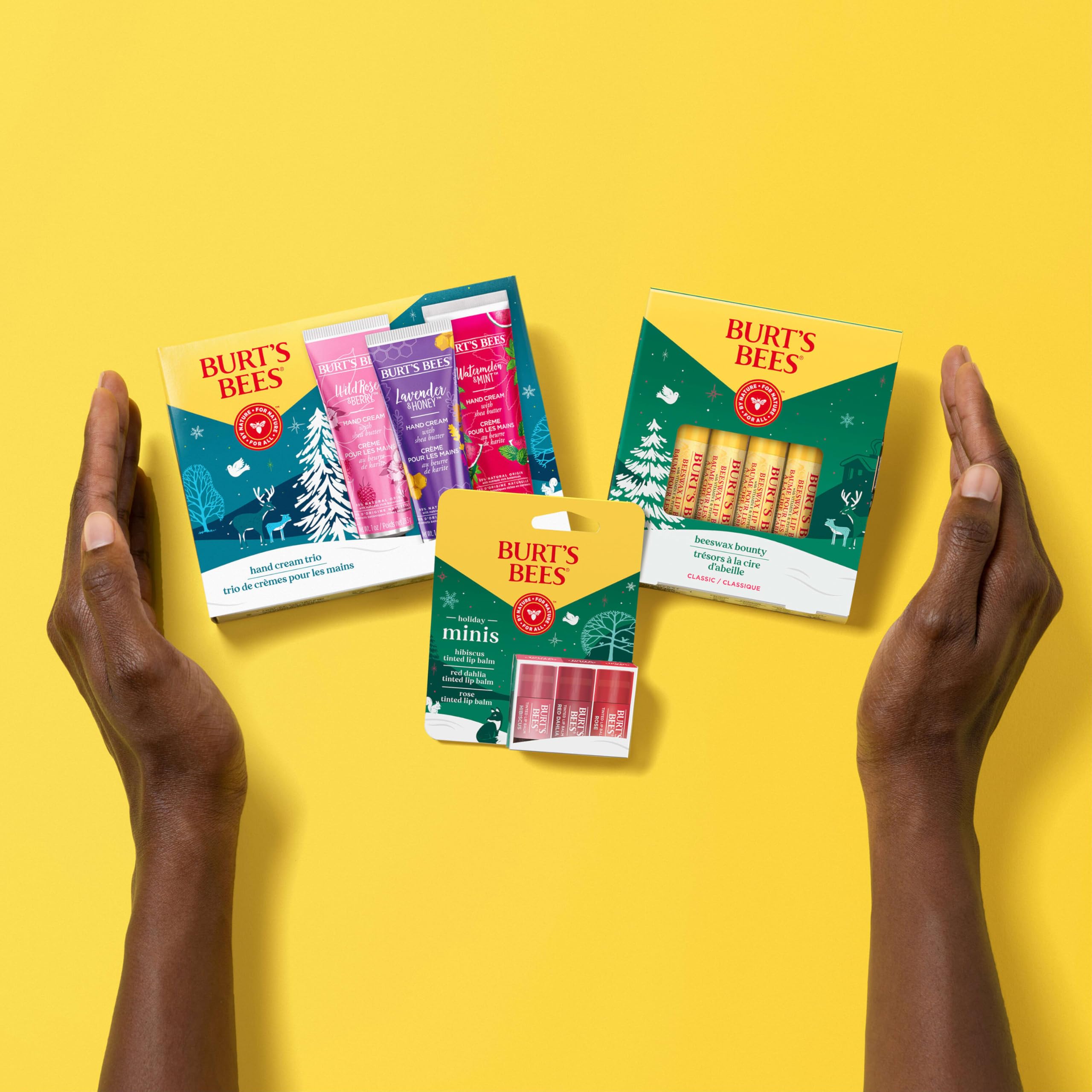 Burt’s Bees Christmas Gifts, 4 Lip Balm Stocking Stuffers Products, Beeswax Bounty Classic Set - Original Beeswax Moisturizing Lip Balm (4-Pack)