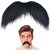Fake Mustache for Men Classic Halloween Self Adhesive Fake Beard Novelty Stick On Fake Mustaches
